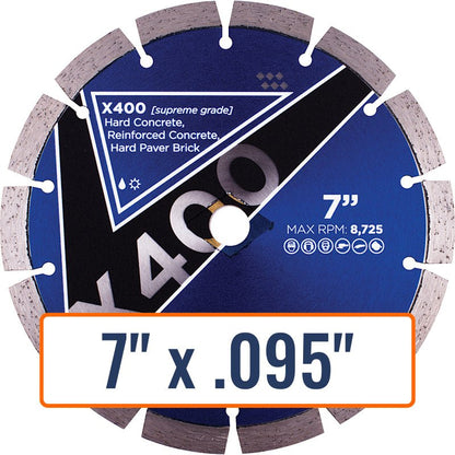 Diamond Vantage 7" x .095" Diamond Saw Blade for Hard Materials