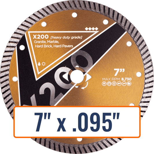 Diamond Vantage 7" x .095" Diamond Saw Blade for Hard Materials