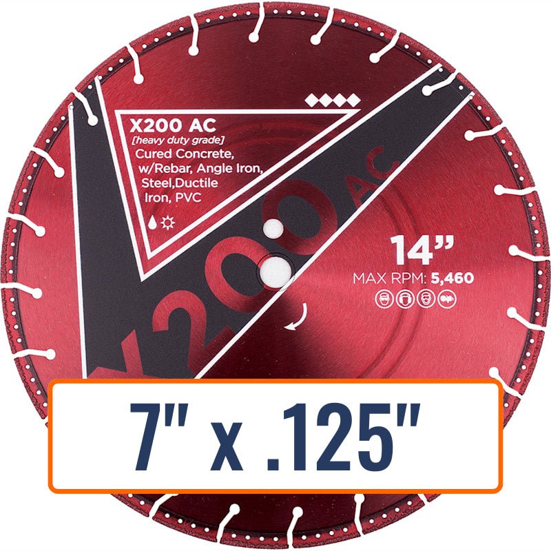 Diamond Vantage 7" x .125" Diamond Saw Blade for All Cut - Arbor Size U/A
