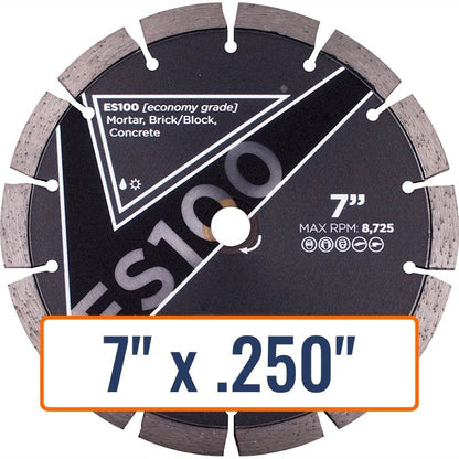 Diamond Vantage 7" x .250" Tuck Point Diamond Saw Blade with 7/8" and 5/8" Arbor Size