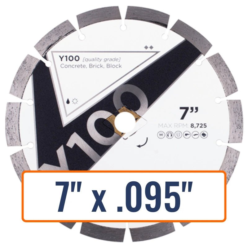 Diamond Vantage 7" x .095" General Purpose Diamond Saw Blade with 7/8" and 5/8" Arbor Size