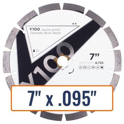 Diamond Vantage 7" x .095" General Purpose Diamond Saw Blade with 7/8" and 5/8" Arbor Size