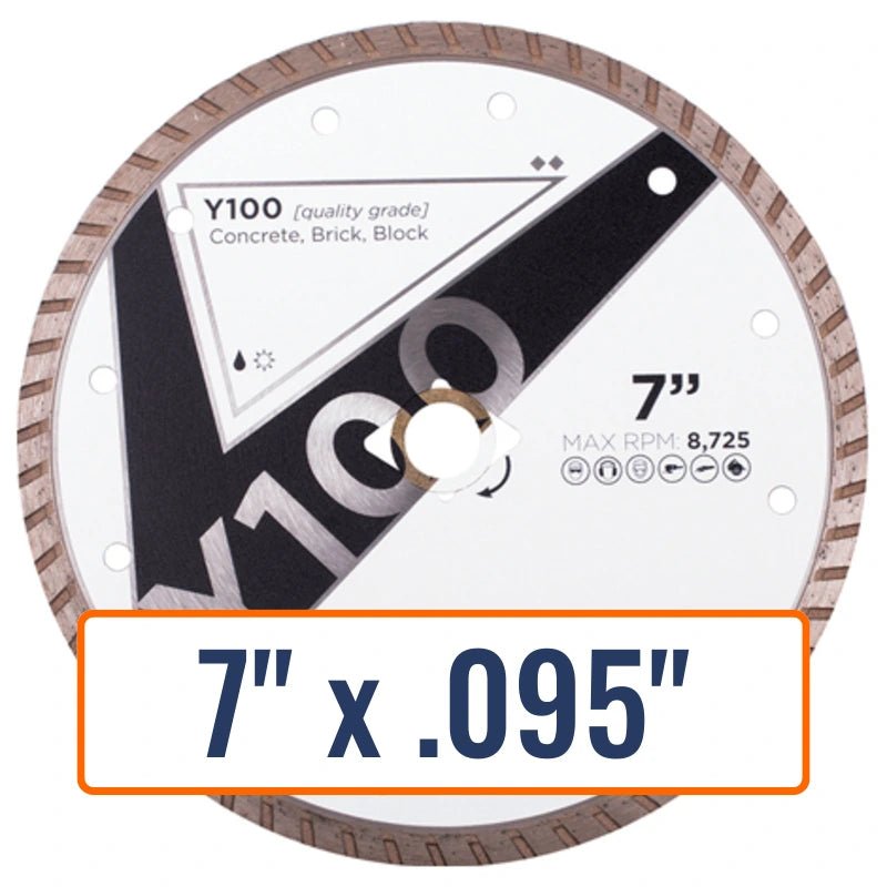Diamond Vantage 7" x .095" General Purpose Diamond Saw Blade for wet cutting