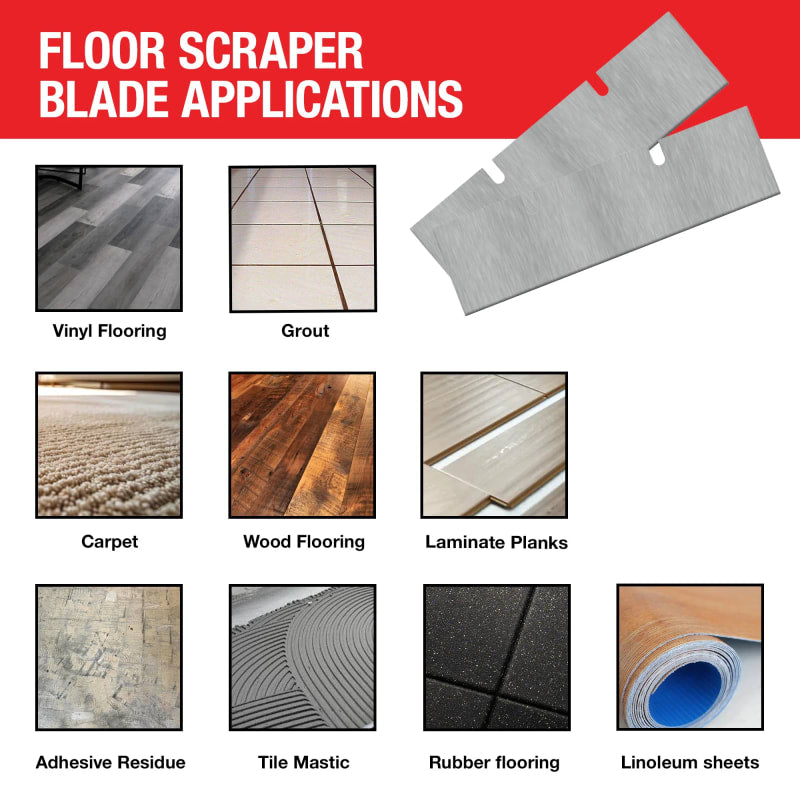 7" X 3" General Purpose Floor Scraper Tile Stripper Blade for TSCP8 TSCP8-B7X3-3