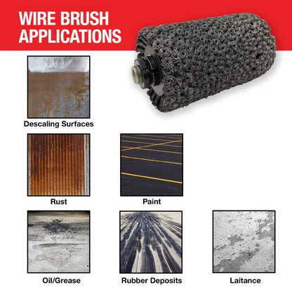 8-Inch Steel Wire Brush Drum Scarifier Attachment TSCAR8WB-4