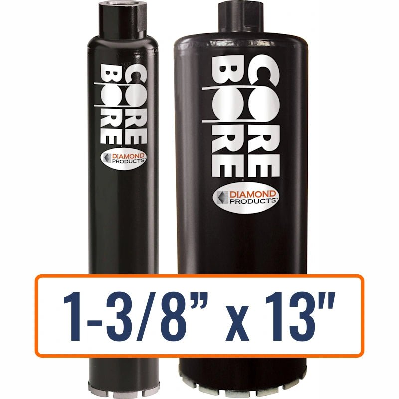 Diamond Products 1-3/8" x 13" Wet Segmented Core Drill Bit for General Purpose with Open End Hub