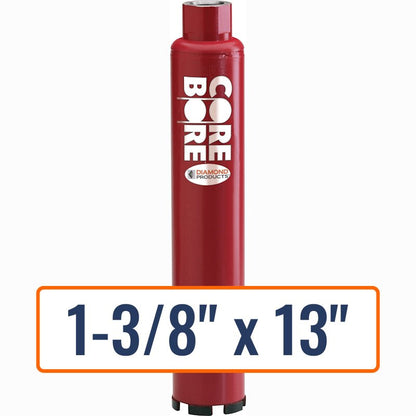 Diamond Products 1-3/8" x 13" Wet Professional Core Drill Bit with 1-1/4"-7 Hub Size