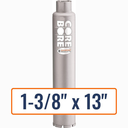 Diamond Products 1-3/8" x 13" Wet Professional Core Drill Bit with 5/8"-11 Hub for General Concrete and Heavy Steel drilling