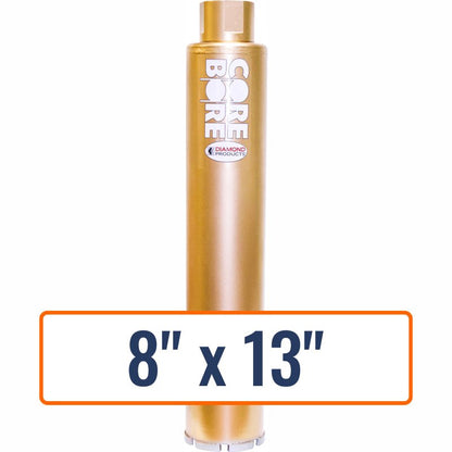 Diamond Products 8" x 13" Wet Segmented Core Drill Bit with 1-1/4"-7 Hub Size