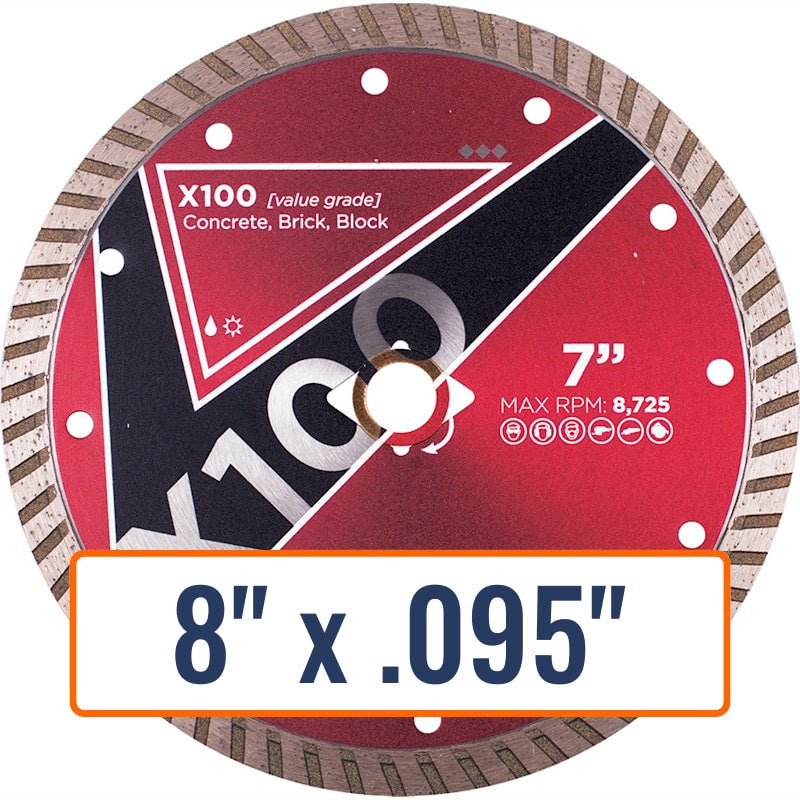 Diamond Vantage 8" x .095" General Purpose Diamond Saw Blade