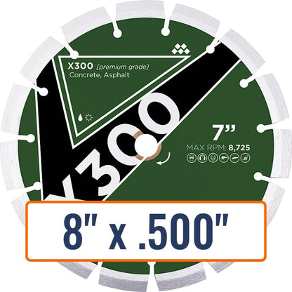 Diamond Vantage 8" x .500" Crack Chaser Diamond Saw Blade with 1" Arbor