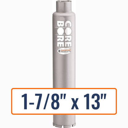 Diamond Products 1-7/8" x 13" Wet Professional Core Drill Bit for Fast Drilling in General Concrete