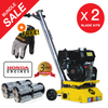 8" Gas Concrete Scarifier Planer Grinder with 5.5 HP Honda Engine Blade Bundle