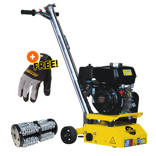 8" Gas Concrete Scarifier Planer Grinder with 5.5 HP Honda Engine & Drum