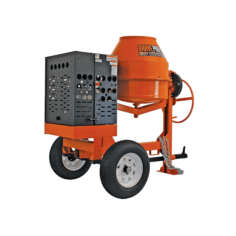 Durable 9 cu ft mixer with powerful Honda engine