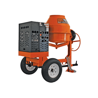 Durable 9 cu ft mixer with powerful Honda engine