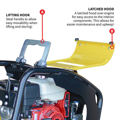9HP Reverse Plate Compactor Honda GX270 Electric Start 11,690 lbs/ft簡 for Granular Cohesive Soil Compaction TPC400H-6