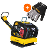 9HP Reverse Plate Compactor Honda GX270 Electric Start 11,690 lbs/ft² for Granular Cohesive Soil Compaction W/ Free Vibration Impact Ironclad Gloves