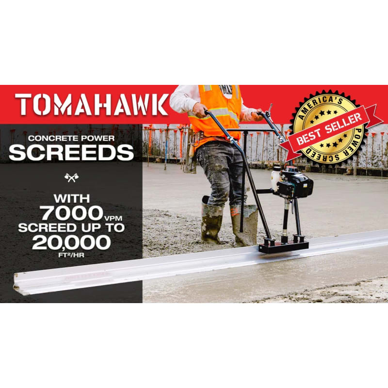 Aluminum Power Screed Concrete Finishing Blade Board (Choose 4ft, 6ft, 8ft, 10ft, 12ft, 14ft) TSB6-E-3
