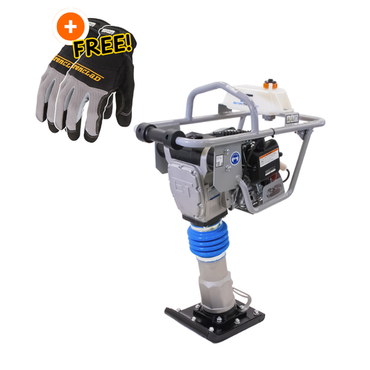 BT Tamping Rammer | 2205-Lbs. Force | 12-in. x 10-in. | 140 lbs. | GX100 Free Gloves