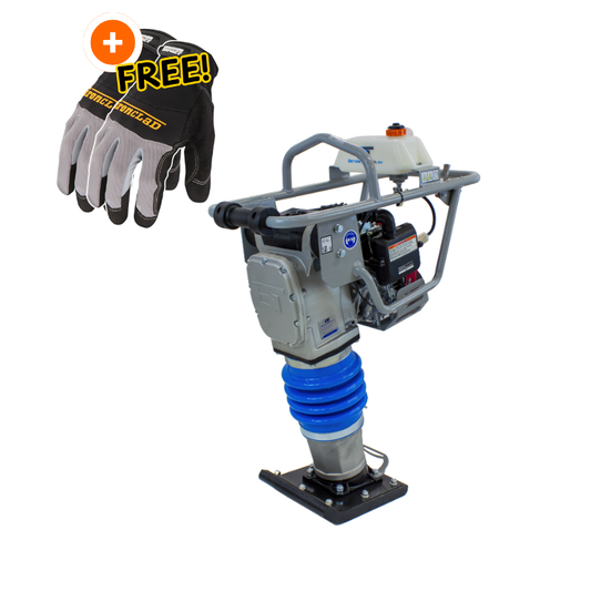 BT Tamping Rammer | 4046-Lbs. Force | 12-in. x 11-in. | 170 lbs. | GXR120 Free Gloves