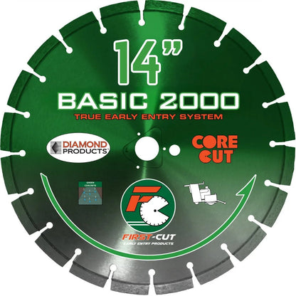 First-Cut, Early Entry Diamond Blade w/ Triangle Knockout - BASIC2000