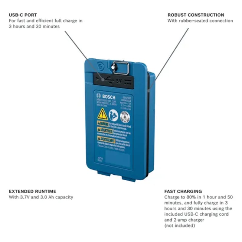 3.7V Lithium-Ion 3.0 Ah Battery