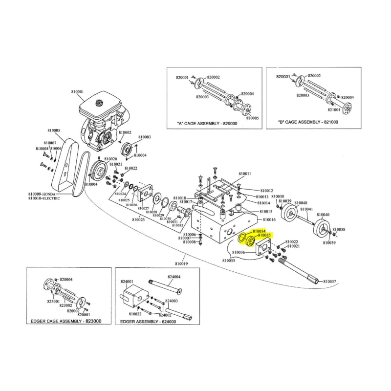 Bearing for TSCAR8H Concrete Scarifier (810035) TSCAR-8H-BRG35-3