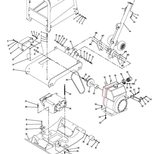 Belt Cover Spare Part for TPC170H 6.5HP Honda Reverse Compactor TPC170H-BELTCV-2
