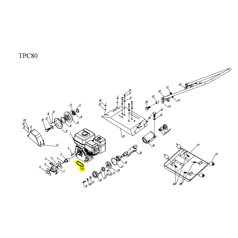 Belt TPC80 and TPC80H Plate Compactor (Part No. 69) TPC80K-BELT-2