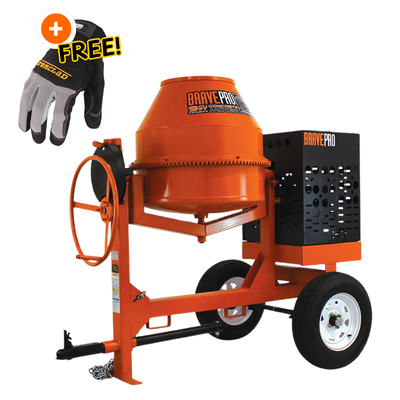 9 Cu Ft Cement Mixer | Brave | Steel Drum | Honda Gas | Towable