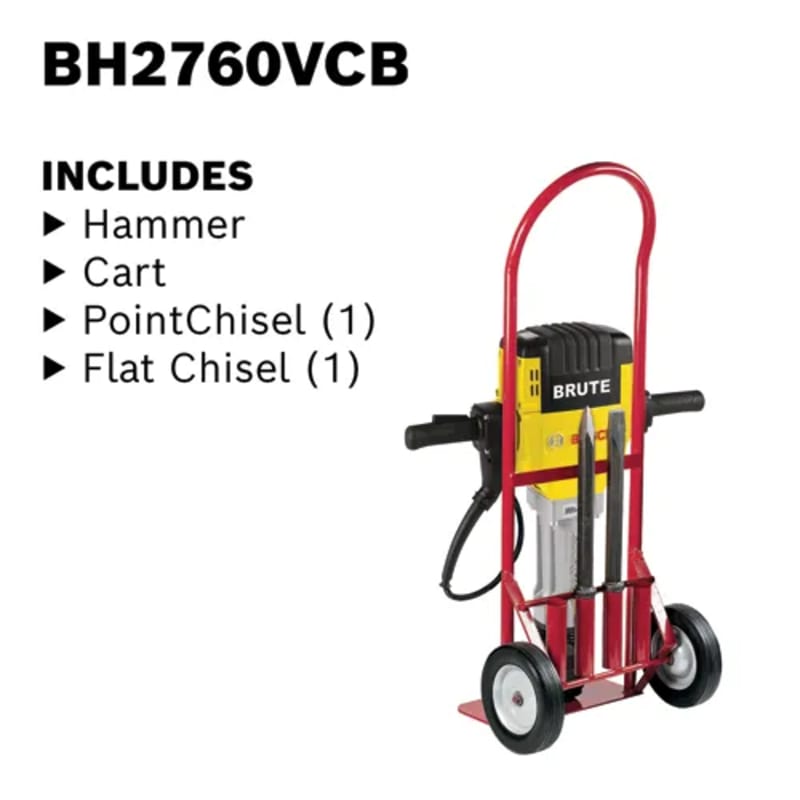 Brute 1-1/8 In. Hex Breaker Hammer with Basic Cart