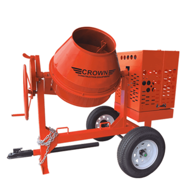 9 Cu Ft Concrete Mixer | Crown | Steel Drum | Honda Gas | Towable