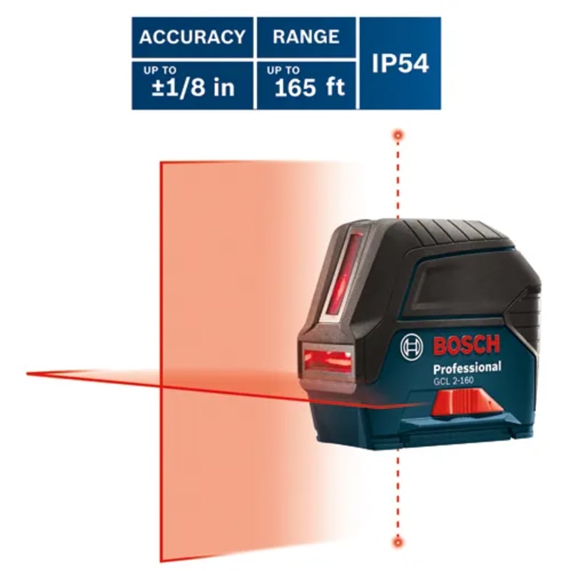 Self-Leveling Cross-Line Laser with Plumb Points