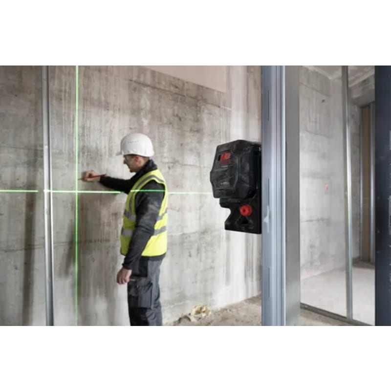 3.7V Green-Beam Self-Leveling Cross-Line Laser with Plumb Points and Li-Ion Battery