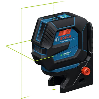 3.7V Green-Beam Self-Leveling Cross-Line Laser with Plumb Points and Li-Ion Battery