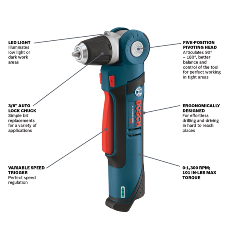 12V Max 3/8 In. Angle Drill Kit