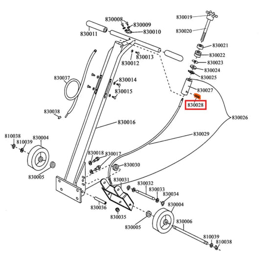 Depth Crank Pin (830028) Spare Part for TSCAR-8H 8" Scarifier Honda TSCAR8H-PIN