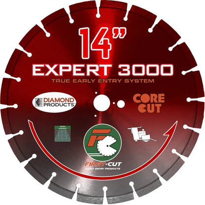 First-Cut, Early Entry Diamond Blade w/ Triangle Knockout - EXPERT3000