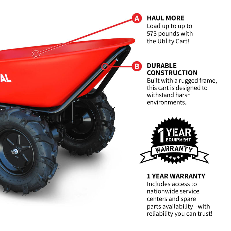 Electric Utility Cart 40V Battery-Powered Wheelbarrow 570-lb. Bucket Capacity CKART260e-5