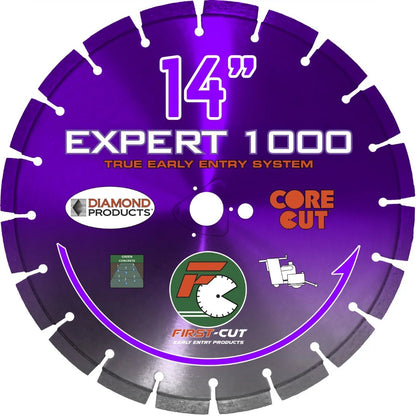 First-Cut, Early Entry Diamond Blade w/ Triangle Knockout - EXPERT1000