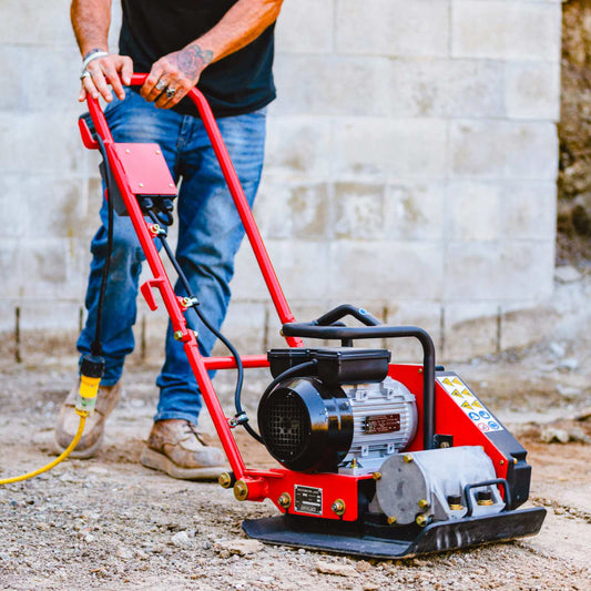 Factory Reconditioned 2 HP Electric Vibratory Plate Compactor Tamper for Gravel Soil Compacntio eJXPC50-R-2