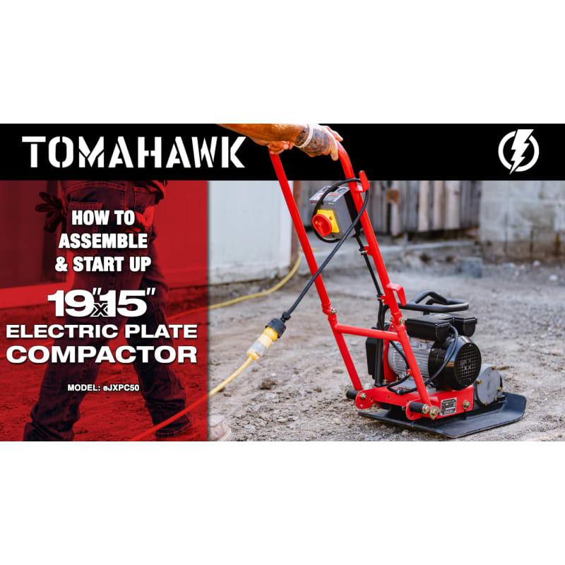 Factory Reconditioned 2 HP Electric Vibratory Plate Compactor Tamper for Gravel Soil Compacntio eJXPC50-R-4