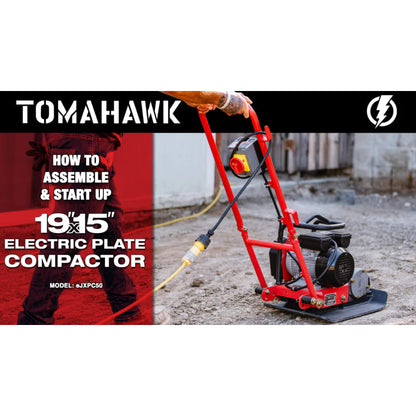 Factory Reconditioned 2 HP Electric Vibratory Plate Compactor Tamper for Gravel Soil Compacntio eJXPC50-R-4