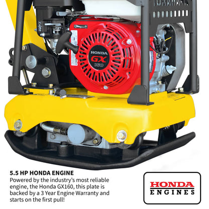 Factory Reconditioned 5.5 HP Honda Reverse Plate Compactor 19x14 Plate for Asphalt, Aggregate, Cohesive Soil Compaction (Copy) TPC100H-R-4