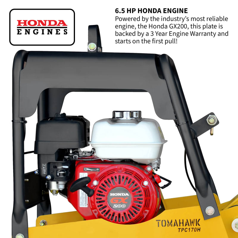 Factory Reconditioned 6.5 HP Honda Reverse Hydraulic Plate Compactor for Asphalt, Aggregate, Cohesive Soil Compaction TPC170H-R-3