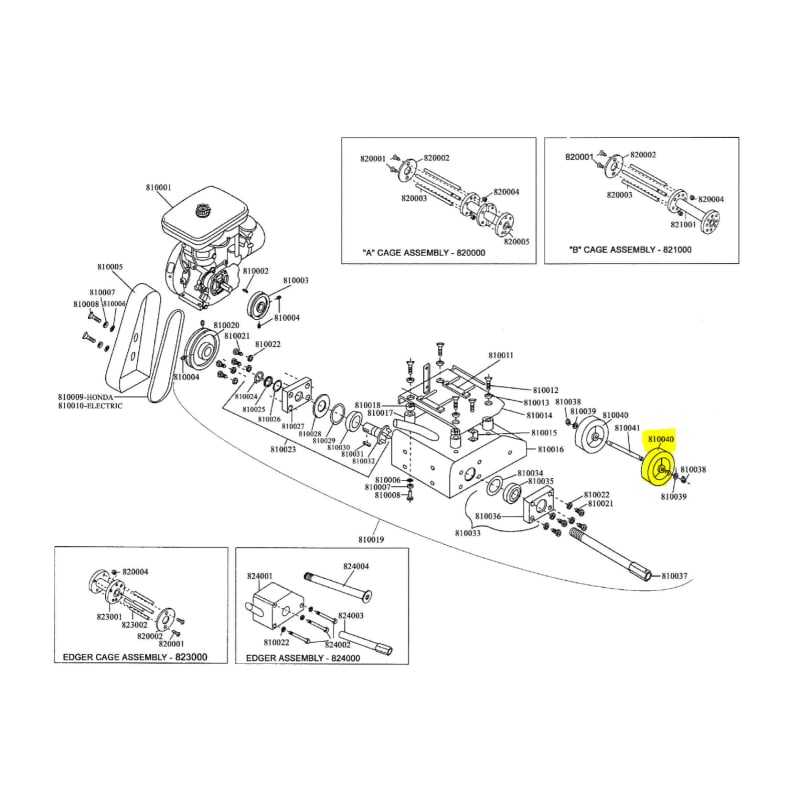 Front Wheels for TSCAR8H Concrete Scarifier (810040) TSCAR-8H-WHEELS-3