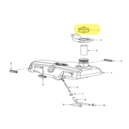 Fuel Cap for 5500 Watt Inverter Generator TG5500i (Part No. 3200.487.C011.04.01) TG5500i-FC-3