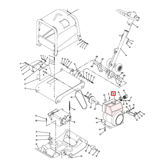Gas Cap Spare Part for Honda GX200 4-Stroke Engine GX200-GASCAP-2
