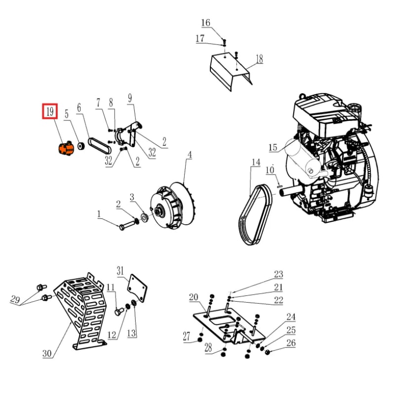 Gear Pump Spare Part for TRT46V 8ft Ride-On Power Trowel TRT46V-GPUMP-2
